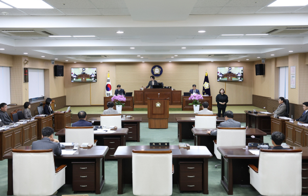 제296회 임시회 폐회식 모습