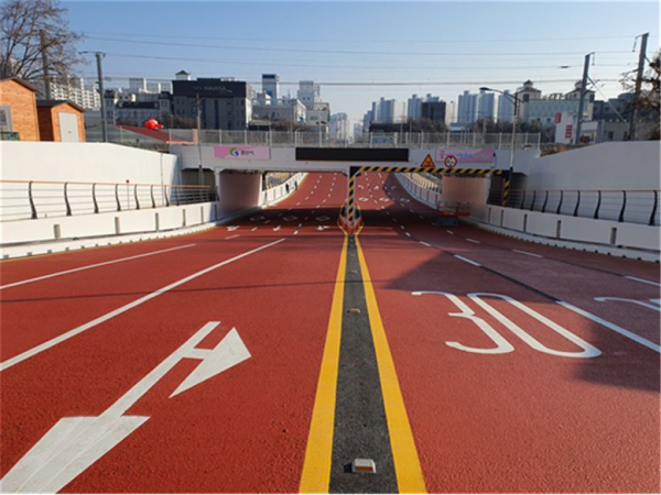 중산지하차도(중산동→옥산동 방면)