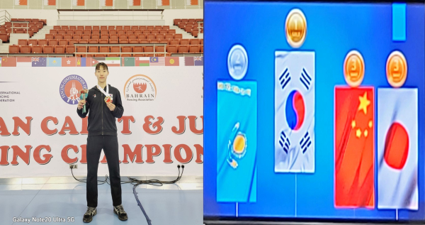 김정범 선수와 시상식 모습