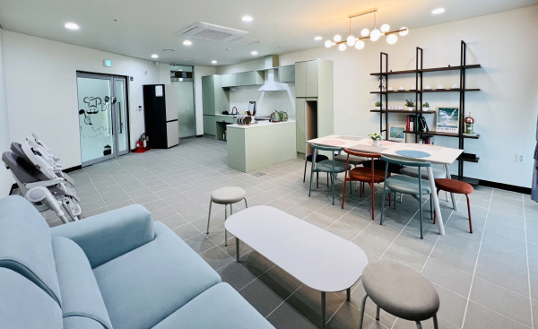 프로그램이 진행되는 태안군가족센터 공유주방 모습.