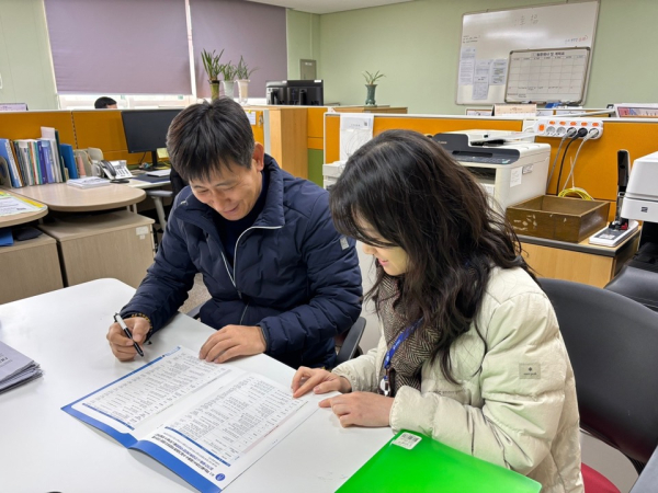 학교 먹는물 검사 모습