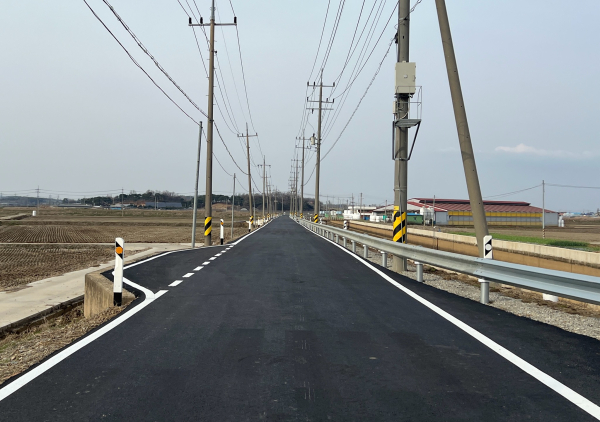 고덕면 구만-상궁간 농어촌도로 공사 완료 모습