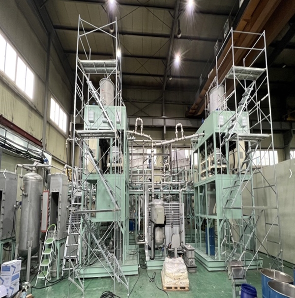 중수로 폐수지 상용규모(100kg batch) 처리 공정 장치