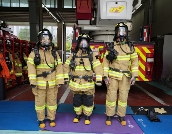 방화복 착용 모습