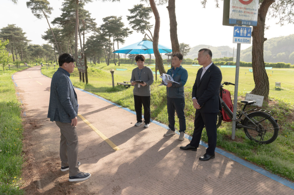 ​지난 16일, ‘2024 대한민국 자전거대축제 in 공주’의 성공 개최를 위해 사전 현장점검 모습​