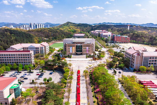 하늘에서 내려다 본 목원대 전경.