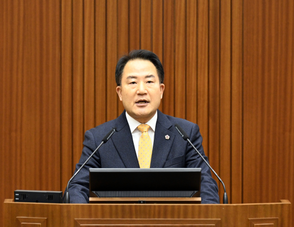 5분 발언하는 상병헌 세종시의원