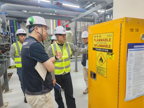 청주시설공단과 상호 교차점검 및 안전간담회 진행 모습