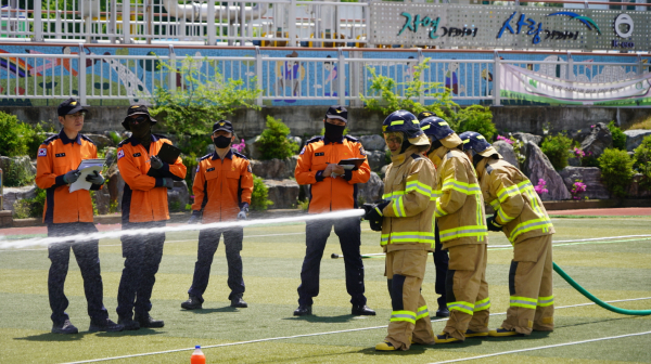제13회 세종시의용소방대 소방기술경연대회 개최 모습