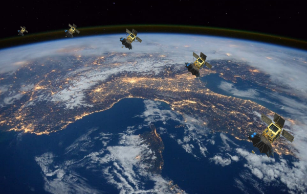 초소형위성의 군집비행 이미지