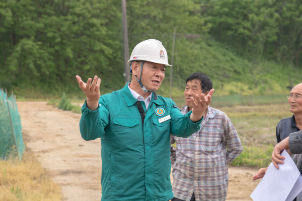 최원철 공주시장, 재해복구사업장 현장점검 진행 모습