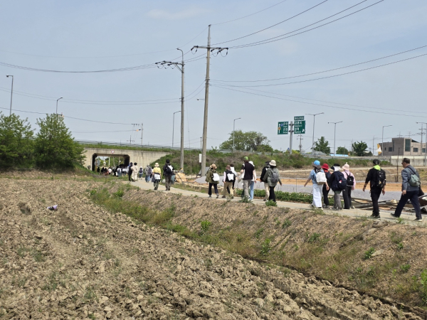 내포 도보성지순례 행사 진행 모습
