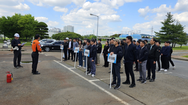 가스폭발 대비 합동소방훈련 진행 모습