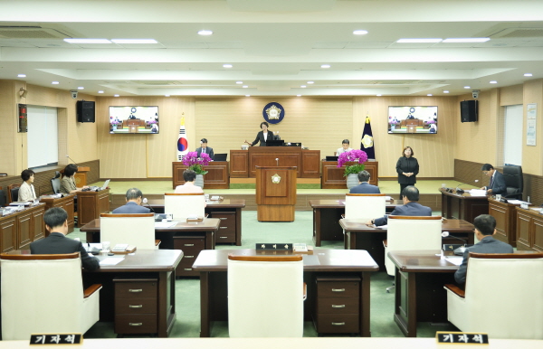 청양군의회 제299회 임시회 폐회식 모습