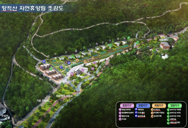 향적산자연휴양림 조감도