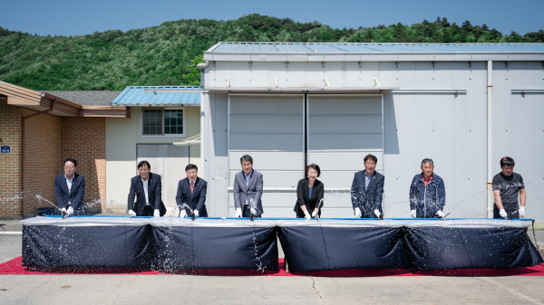 정산지구 농어촌 생활용수 개발사업 준공식 개최 모습