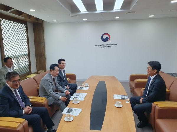 박상우 국토교통부 장관과 면담 모습
