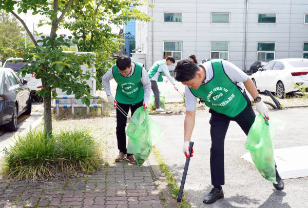 대전TP 노사합동 에코플로깅 활동 모습