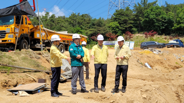 28일 추진된 서산시 음암면 도당리 산사태 일원 사방사업지 현장점검