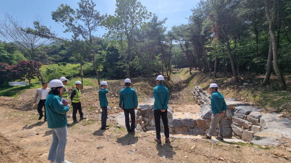 산사태 피해지 점검(보령)