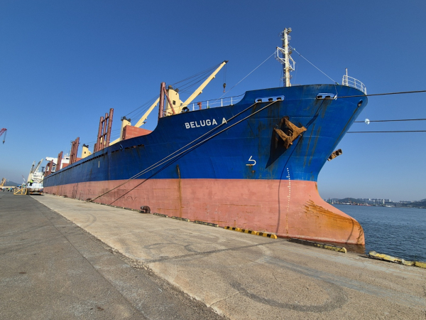 목포항 식량원조 출항 현장 사진