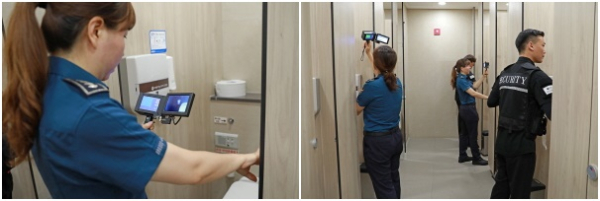 불법 촬영기기 경찰 합동점검 실시 모습