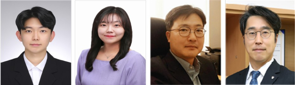 왼쪽부터 고려대학교 세종캠퍼스 생명정보공학과 이인하 연구원(현 메타이뮨텍, 공동 제1 저자), 전자정보공학과 이아현 연구원(현 현대자동차, 공동 제1 저자), 서성규 교수, 전현식 교수
