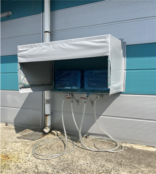 청양군 농업기술센터, 미생물 자동 공급 시스템 구축 모습