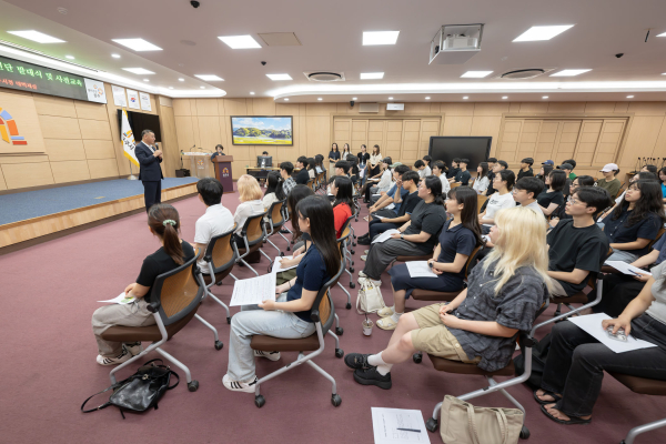 여름방학 대학생 학습지원단 발대식 모습