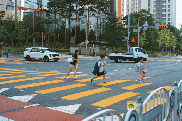 기·종점 노면 표시 사업 사진