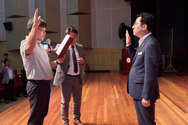 '1회용품 없는 아산 만들기‘ 선포식 모습