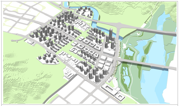 누리동(6-1生) 북측 마스터플랜 조감도
