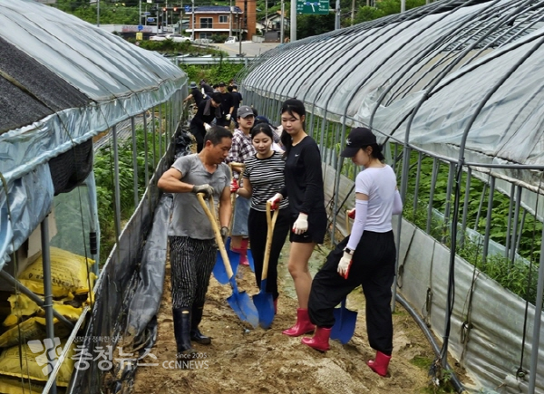 중부대 수해복구 활동 모습