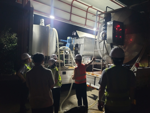 관세척용 피그(얼음슬러시) 생산설비 점검