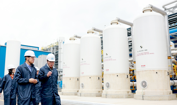 인천 액화수소 플랜트 견학 현장 모습