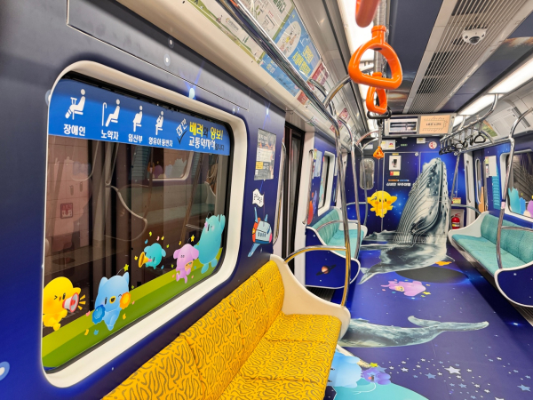 ​대전 지하철에 ‘꿈돌이 패밀리’래핑과 웹툰을 통해 흥미로운 열차 체험 모습​