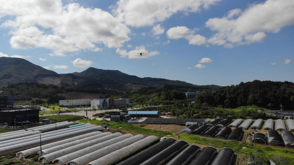 드론 활용 사전 예찰활동 모습