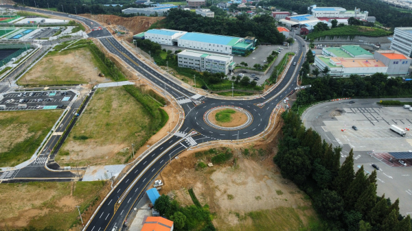 ‘대한민국 축구종합센터 진입도로’ 부분 개통 구간 위치도.