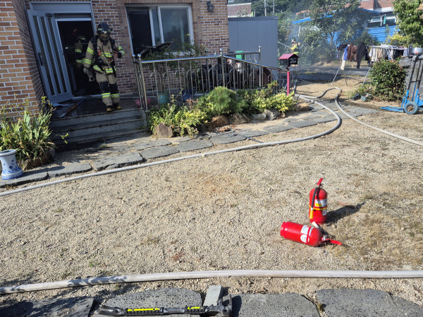 주민들이 사용한 소화기