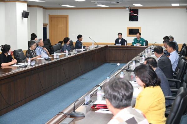21일 중구청에서 진행된 동 지역사회보장협의체 민간위원장 간담회 사진