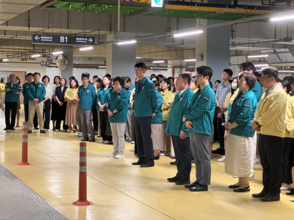 을지연습 연계 민방위 대페 훈련 진행 모습