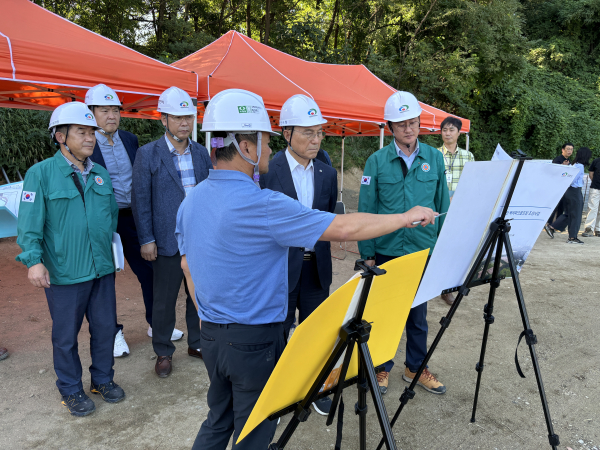 박상돈 천안시장 현장방문 모습 (백석파크골프장)