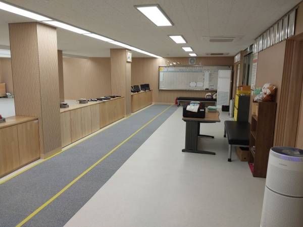 대전도마중학교 사격장 수선 작업 완료 모습