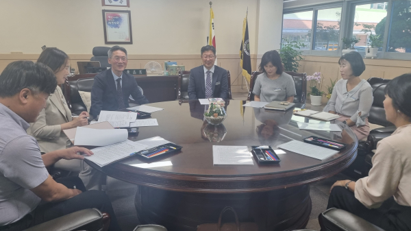 지난 23일,  2학기 신임 교장 부임 학교 방문(대전느리울초)