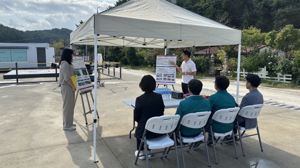 중왕항 드론 배송 거점에서 26일 진행된 드론배송 상용화서비스 시연회 개최 모습