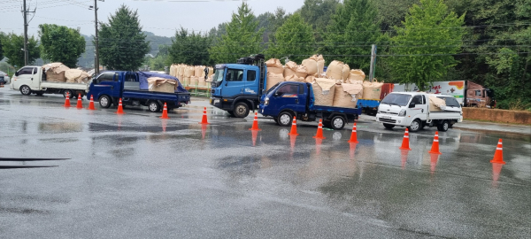 공주시농협쌀조합공동사업법인 수매 현장 모습