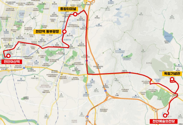 815번 버스 노선도