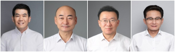 (왼쪽부터)안종선∙이상훈 한국타이어 공동 대표와 박종호 한국앤컴퍼니 대표,구본희 한국타이어앤테크놀로지㈜ 사장