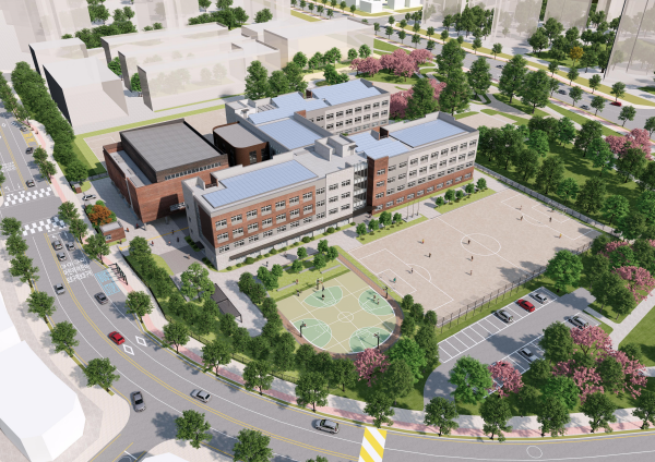 2025년 3월 개교를 앞두고 있는 모종중학교 조감도