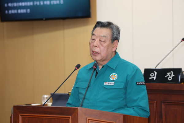 가세로 군수 시정연설 모습